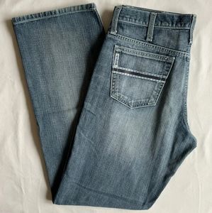 Cinch Jeans Men's Size 34X34 (33X33) White Label Relaxed Straight Denim Western